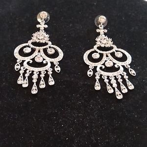 Silver chandelier earrings